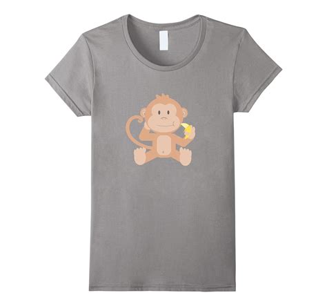 Cute Little Monkey Eating Banana T-Shirt-4LVS – 4loveshirt