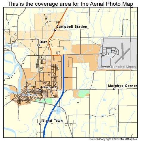 Aerial Photography Map of Newport, AR Arkansas