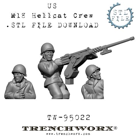 US M18 Hellcat Crew - Wargaming3D