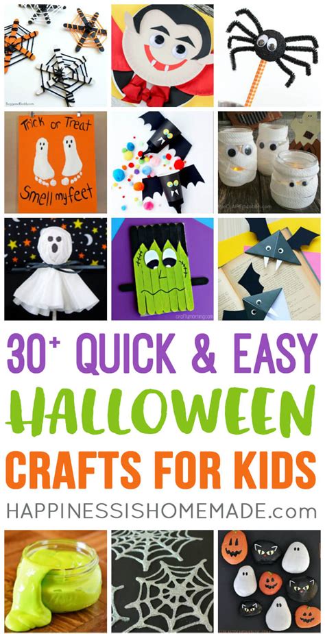 Quick & Easy Halloween Crafts for Kids - Happiness is Homemade