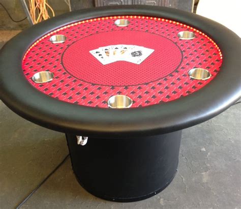 Round Poker Table, Custom Poker Tables, Man Cave Furniture, Poker Room, Table Games, Lights ...