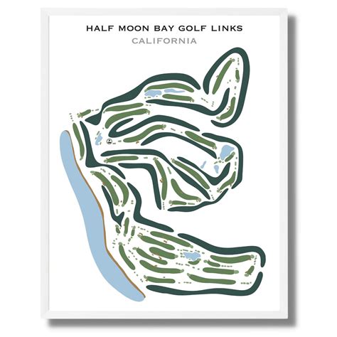 Half Moon Bay Golf Links CA Golf Course Map Home Decor - Etsy