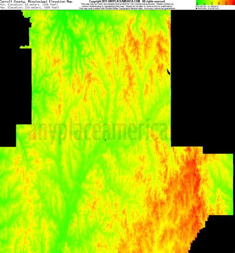 Free Carroll County, Mississippi Topo Maps & Elevations