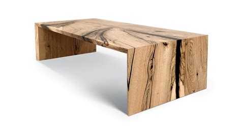 Oak Waterfall Coffee Table | Hardwood coffee tables, Coffee table, Hardwood table