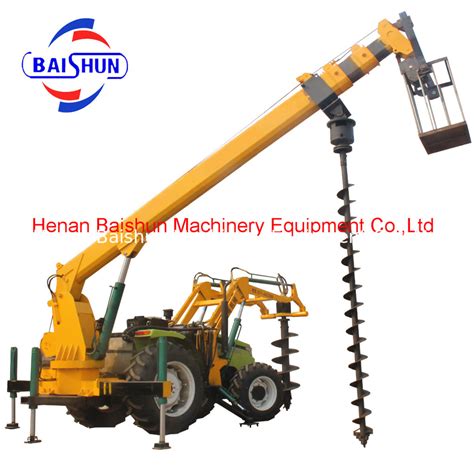 Power Pole Erection Screw Pile Driver Equipment Borehole Drilling Rig