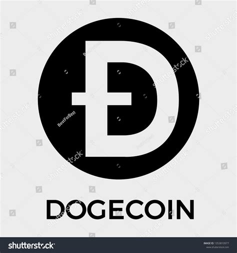 Dogecoin Doge Logo Decentralized Blockchain Cryptocurrency Stock Vector ...