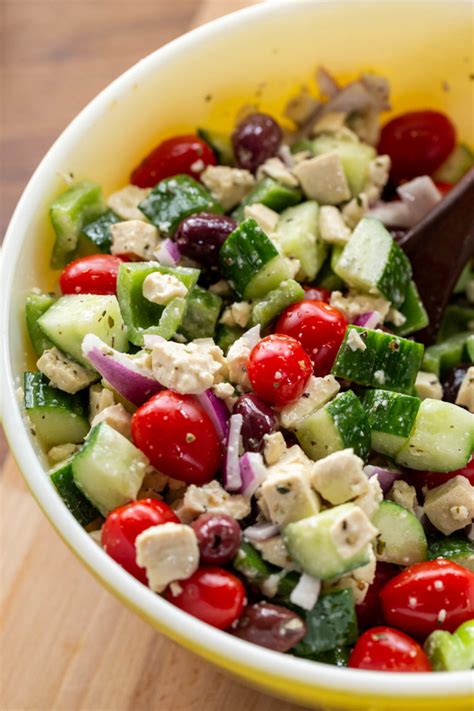 Vegan Greek Salad with Tofu Feta » I LOVE VEGAN