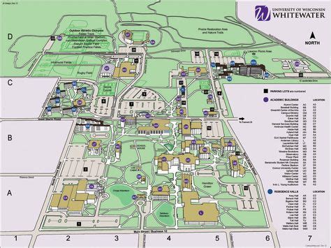 Campus Map | University of Wisconsin-Whitewater | plans_campus | Campus map, Map, Digital