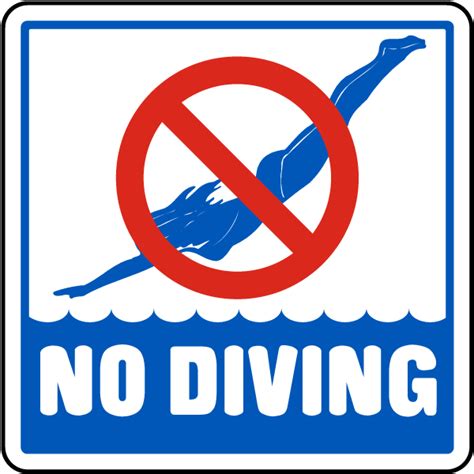 No Diving Sign F6909 - by SafetySign.com