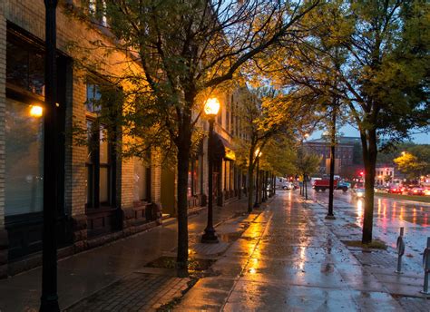 Downtown Madison, WI in early morning rain by Devlik on DeviantArt