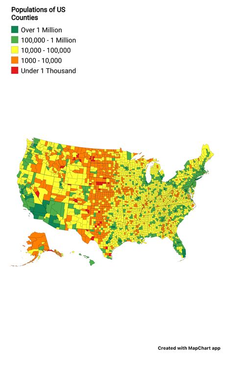 US counties by population : r/MapPorn