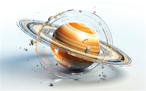 Premium AI Image | A Saturn on White Background