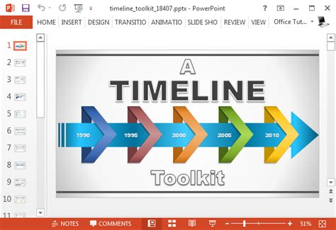 Animated Timeline Maker Template For PowerPoint