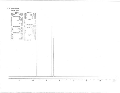 Benzaldehyde Proton