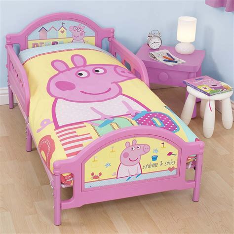 habitacion peppa pig | Toddler bed girl, Toddler bed frame, Toddler bed