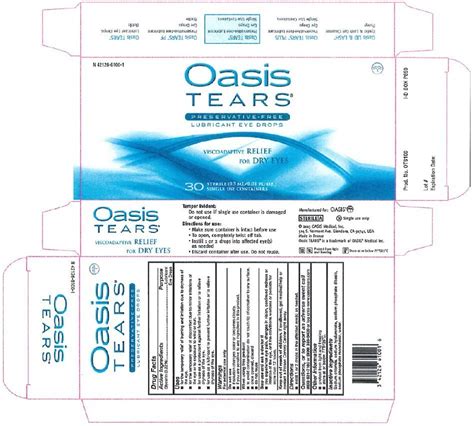 OASIS Tears (OASIS Medical, Inc.) Glycerin 0.2g in 100mL solution/ drops