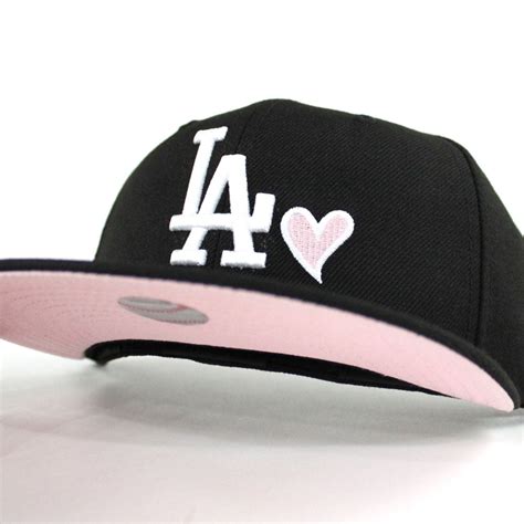 Love Los Angeles Dodgers New Era Fitted 59Fifty Hat (Black Pink Under ...