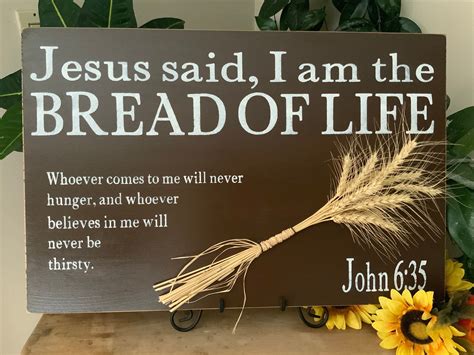 Jesus Is The Bread of Life/ John 6:35/ Kitchen Sign/ Living Room Sign ...