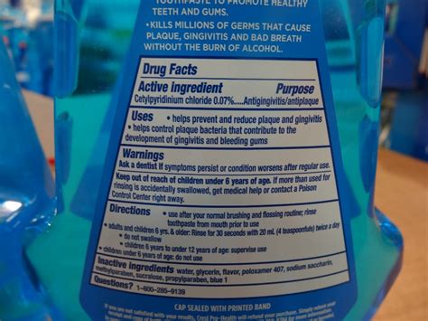 Crest Pro Health Mouthwash Ingredients - Crest Pro Health Gum Breath ...