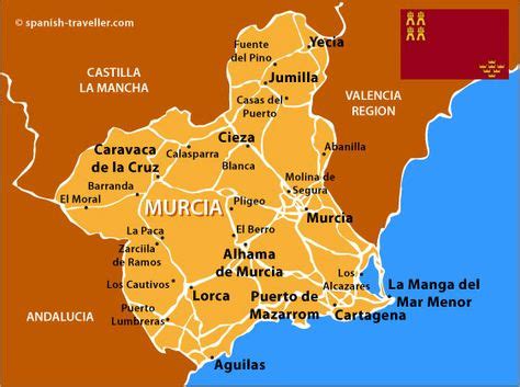 Map Of Murcia Spain | Coastal Map World