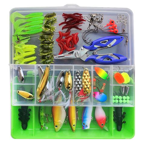 Wholesale 101 Pcs Fishing Lures Kit Full Fishing Tackle Box Including ...