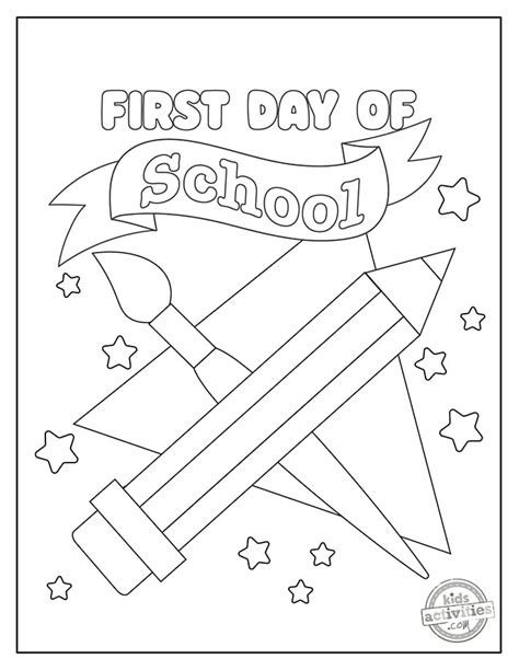 Exciting First Day of School Coloring Pages | Kids Activities Blog