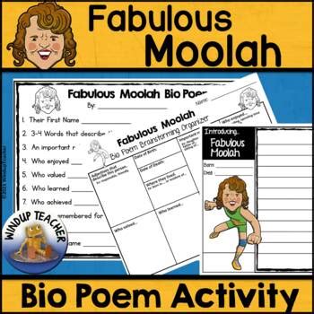 Fabulous Moolah Biography Poem Activity and Writing Paper by Windup Teacher