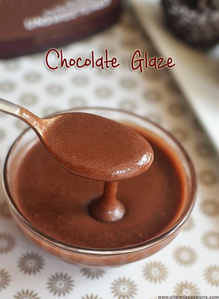 Chocolate Glaze Recipe - Easy Chocolate Glaze for Cakes and Cookies - Sharmis Passions