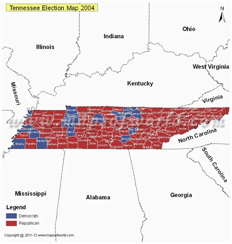 Tennessee Political Map | secretmuseum