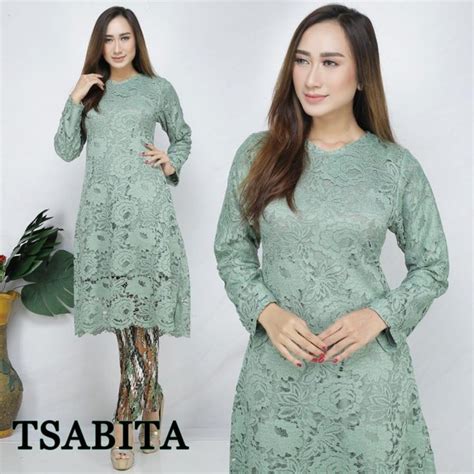 Gambar Kebaya Modern Warna Hijau Mint