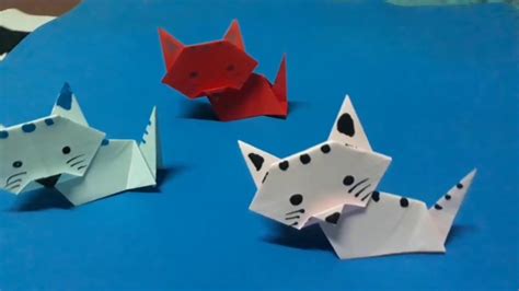 Cute and Easy Origami cat (10cmx10cm)how to make a paper cat?