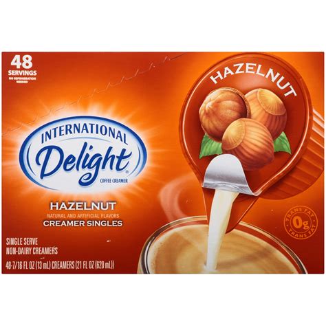 International Delight Hazelnut Coffee Creamer Singles, 48 Count - Walmart.com - Walmart.com