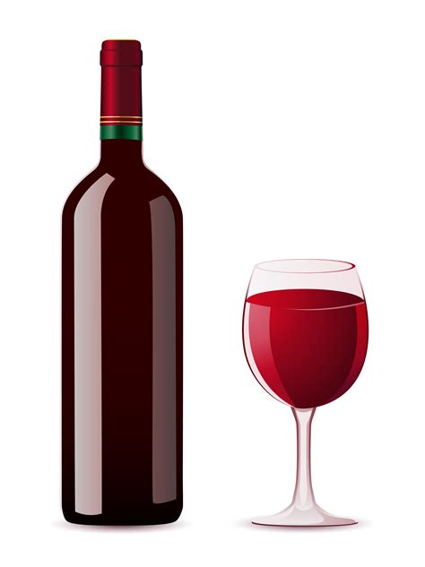 bottle and glass with red wine 493928 Vector Art at Vecteezy