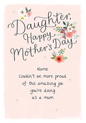 Daughter - Happy Mother's Day Personalised Card | Funky Pigeon