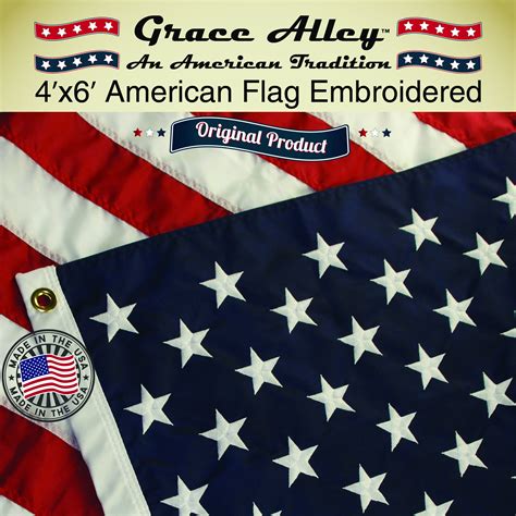 US Flag 4x6: 100% American Made. American Flag 4x6 ft. Quality ...