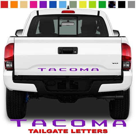 Toyota Tacoma Tailgate Lettering Purple 2015-2016-2017-2018-19