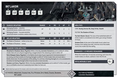 Warhammer 40k 10th edition rules for Chaos Daemons revealed