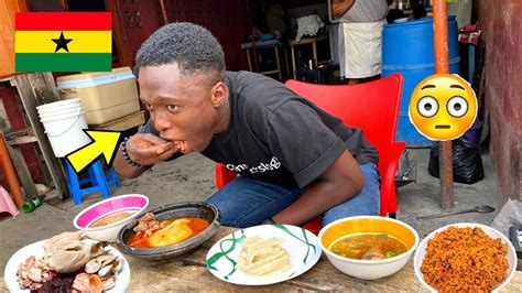 🇬🇭First Time Trying 6 Popular GHANAIAN FOOD in Accra , Ghana 🇬🇭 - YouTube