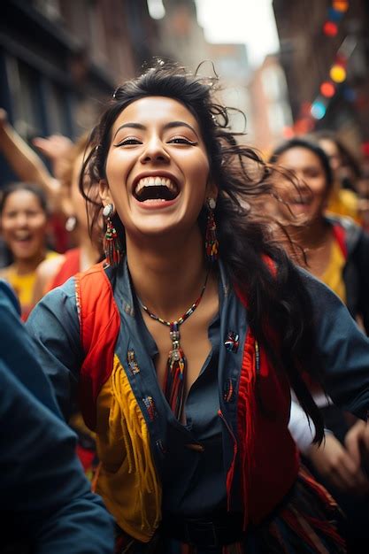 Premium AI Image | Colombian People Celebrating Their Vibrant Culture ...