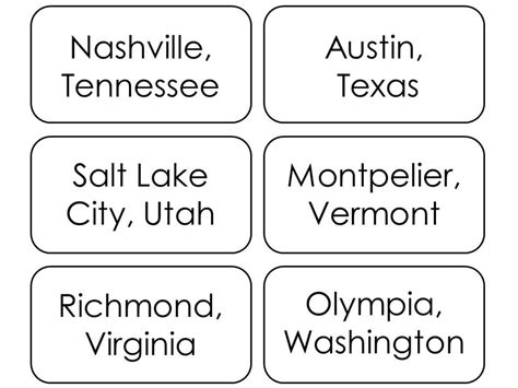 50 States and Capitals Printable Flashcards. US Geography and - Etsy