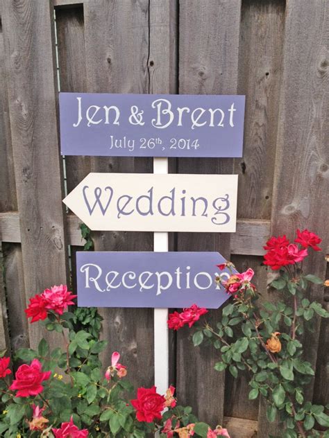 Custom Wedding Directional Sign Reception Ceremony 3 Signs | Etsy