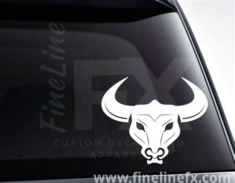 Bull Skull Vinyl Decal Sticker – FineLineFX Vinyl Decals & Car Stickers