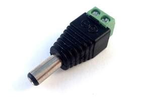 DC Barrel Jack Connector (Male) with screw terminals 2.1mm x 5.5mm