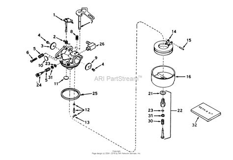 Toro 38010, 421 Snowthrower, 1980 (SN 0000001-0999999) Parts Diagram for CARBURETOR NO. 632113