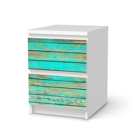 Möbelfolie Malm Kommode 2 Schubladen (IKEA) - Wooden Aqua– creatisto