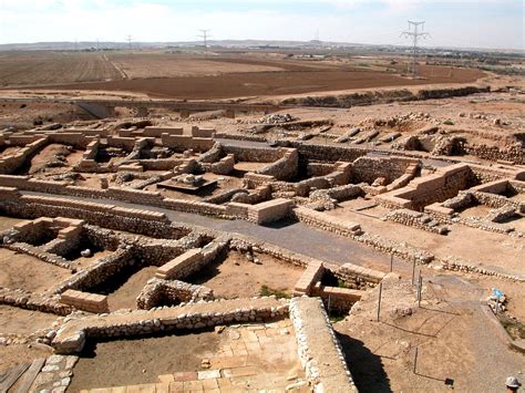 Excavations at Beersheba, town founded by Abraham. Use your imagination to see Isaac and Ishmael ...