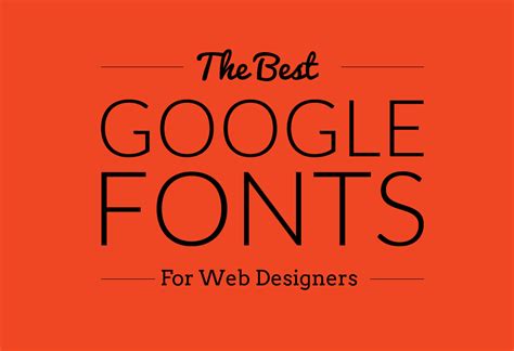 Best Google Fonts for Web Designers | RP Design Lab