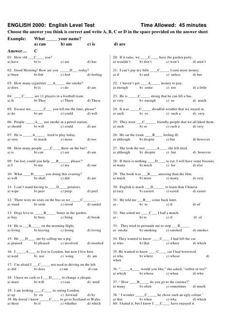 English Level Test