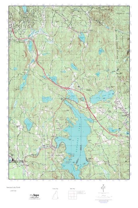 MyTopo Sunapee Lake North, New Hampshire USGS Quad Topo Map