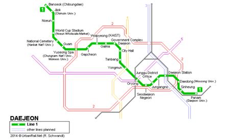 Daejeon Metro - Map, lines, stations and tickets | Tour Guide 2023